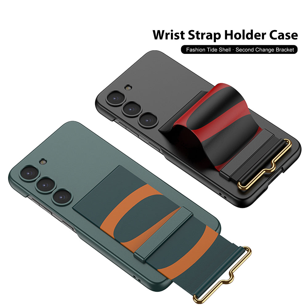 GKK Til Samsung Galaxy S23 Skjult Kickstand Bagcover PU Lædercoated Hard PC Telefon Case GKK Til Samsung Galaxy S23 Skjult Kickstand Bagcover PU Lædercoated Hard PC Telefon Case